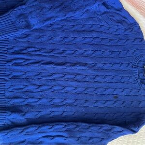 Ralph Lauren Royal Blue Cable Knit Sweater
